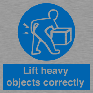 Lift heavy objects correctly